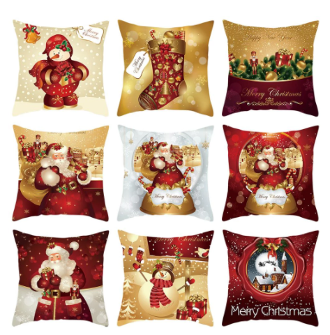圣诞老人抱枕 Santa pillowcase Happy New Year 2022 Xmas Gifts 2021 Christmas Decor For Home Merry Christmas