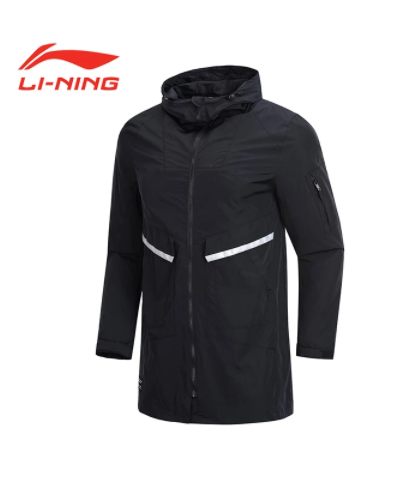 李宁冲锋衣 Li-Ning Men The Trend Trench 100%Nylon Regular Fit Windbreaker Jacket LiNing li ning Sports Ho