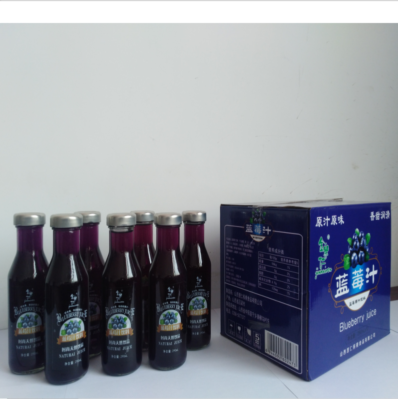 蓝莓汁饮料：290ml*8瓶/件