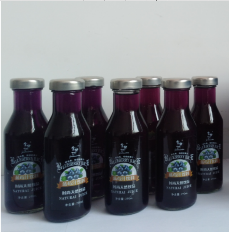 蓝莓汁饮料：310ml*8瓶/件  白皮包装